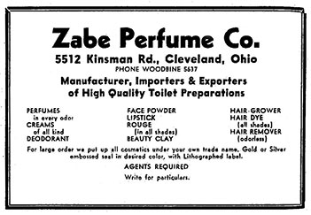 Zabe Perfume advertisement in The Moslem Sunrise, May 1938